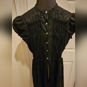 Max Studio (s) Black Dress Ruffled Sleeves